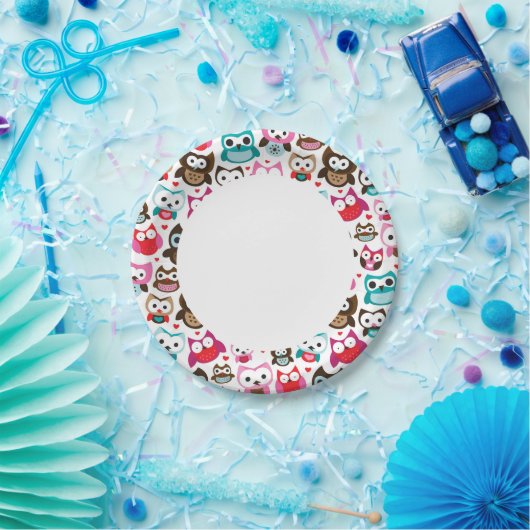 Farbiges Eukalypt Pappteller (Party)