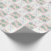 Farbiges Eukalyptusmuster für Kinder Geschenkpapier (Ecke)