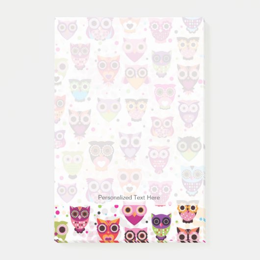 Farbiges Eukalyptusmuster für Kinder Post-it Klebezettel (Vorderseite)