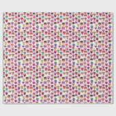 Farbiges Eule-Muster für Kinder 2 Geschenkpapier (Flach)