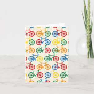 Farbiges Fahrrad-Muster Nordic-Design-Kissen