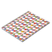 farbiges Fahrradmuster Notizblock (Linke Seite)