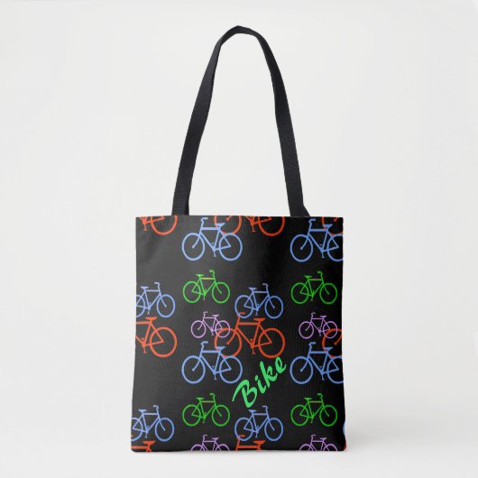 Farbiges Fahrradmuster Tasche (Vorderseite)