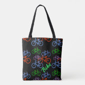 Farbiges Fahrradmuster Tasche (Rückseite)