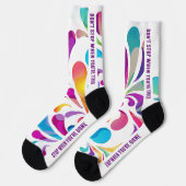 Farbiges Fallmuster | Motivationsangebot aktiv Socken (Linkes Detail)