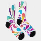 Farbiges Fallmuster | Motivationsangebot aktiv Socken (Rechts)