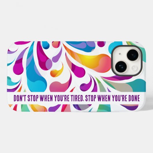 Farbiges Fallmuster | Motivationsangebot Case-Mate iPhone Hülle (Rückseite (Horizontal))