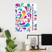 Farbiges Fallmuster | Motivationsangebot Poster (Heimbüro)