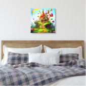 Farbiges Fantasieland Leinwanddruck (Insitu (Schlafzimmer))