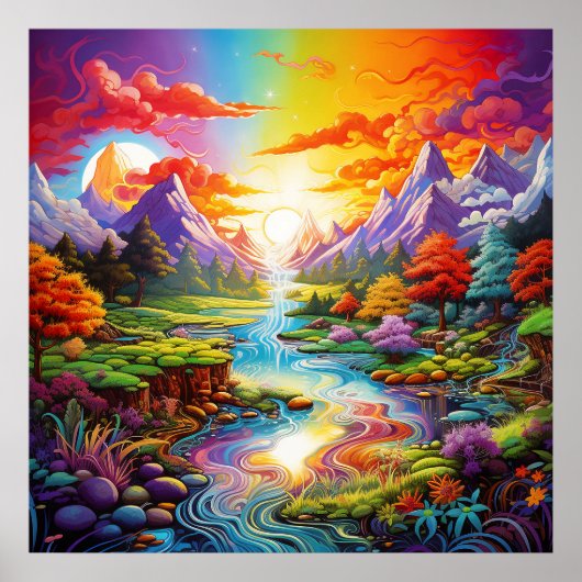 Farbiges Fantasieland Poster (Vorne)