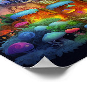 Farbiges Fantasieland Poster (Ecke)