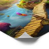 Farbiges Fantasieland Poster (Ecke)