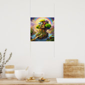 Farbiges Fantasieland Poster (Küche)