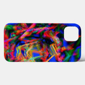 Farbiges, farbiges Quadrat mit "falschen Pinselstr Case-Mate iPhone Hülle (Rückseite (Horizontal))