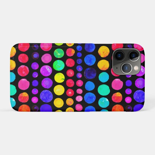 Farbiges Farbpunktmuster Case-Mate iPhone Hülle (Rückseite (Horizontal))