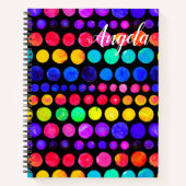 Farbiges Farbpunktmuster Notizblock (Vorderseite)