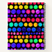 Farbiges Farbpunktmuster Notizblock (Rückseite)