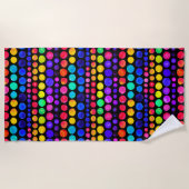 Farbiges Farbpunktmuster Strandtuch (Vorderseite)