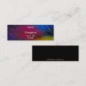 Farbiges Feder-blaues rosa Gelb Mini Visitenkarte (Vorne/Hinten)