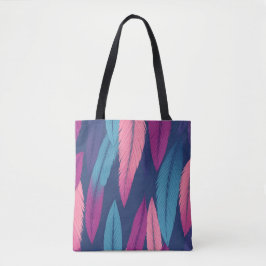 Farbiges Feder-Muster-Tasche mit schwarzem Trageri Tasche
