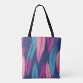 Farbiges Feder-Muster-Tasche mit schwarzem Trageri Tasche (Rückseite)
