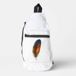 Farbiges Federdesign Crossbody Bag