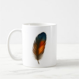 Farbiges Federdesign Kaffeetasse