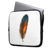 Farbiges Federdesign Laptopschutzhülle (Vorderseite Links)