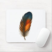 Farbiges Federdesign Mousepad (Mit Mouse)