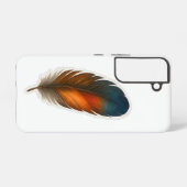 Farbiges Federdesign Samsung Galaxy Hülle (Rückseite (Horizontal))