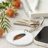 Farbiges Federdesign Schlüsselanhänger (Vorderseite rechts)