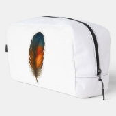 Farbiges Federdesign Waschbeutel (Rechte Ecke)