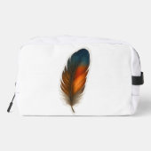Farbiges Federdesign Waschbeutel (Rückseite)
