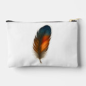 Farbiges Federdesign Zubehörtasche (Rückseite)