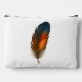 Farbiges Federdesign Zubehörtasche (Vorderseite)