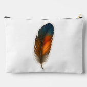 Farbiges Federdesign Zubehörtasche (Rückseite)