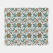 Farbiges Federmuster Fleecedecke (Vorderseite (Horizontal))