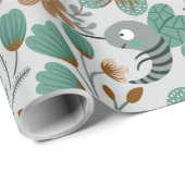 Farbiges Federmuster Geschenkpapier (Rolleneckpunkt)