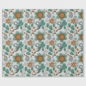 Farbiges Federmuster Geschenkpapier (Flach)