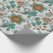 Farbiges Federmuster Geschenkpapier (Ecke)