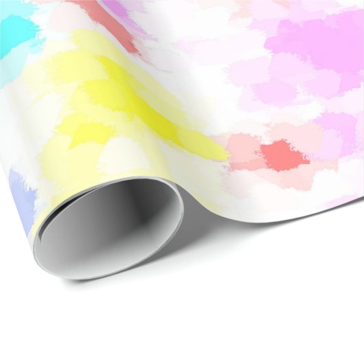 farbiges Federmuster Geschenkpapier (Rolleneckpunkt)