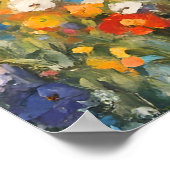 Farbiges Feld aus Wildblumen ohne Rahmen Poster (Ecke)