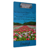 Farbiges Feld der Poppies Bible Verse Clipboard Klemmbrett (Rechts)