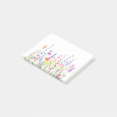 farbiges Feld der wilden Blume Post-it Klebezettel (angewinkelt)