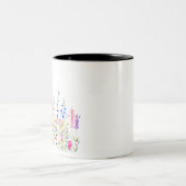 farbiges Feld der wilden Blume Zweifarbige Tasse (Mittel)
