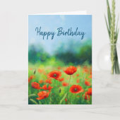 Farbiges Feld mit Pflücken Geburtstagskarte Karte (Vorderseite)