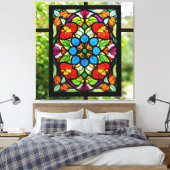 Farbiges Fenster aus festem Glas Leinwanddruck (Insitu (Schlafzimmer))