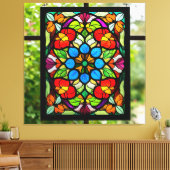 Farbiges Fenster aus festem Glas Leinwanddruck (Insitu (Wohnzimmer))