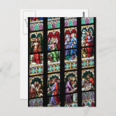 Farbiges Fenster aus festem Glas Postkarte (Vorne/Hinten)