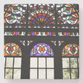 Farbiges Fenster aus festem Glas Steinuntersetzer (Vorderseite)